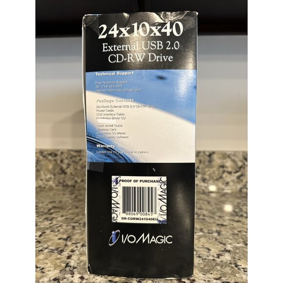 I/O MAGIC 24x10x40 External USB 2.0 CD-RW Drive Certified Hi Speed USB - New - Picture 5 of 11